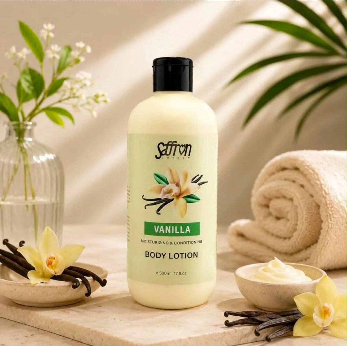 Saffron London Vanilla Moisturising Body Lotion 500ml