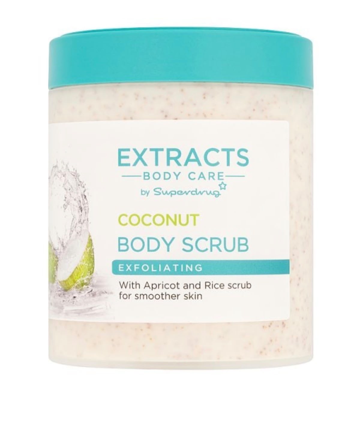 Superdrug Extracts Coconut Body Scrub jar