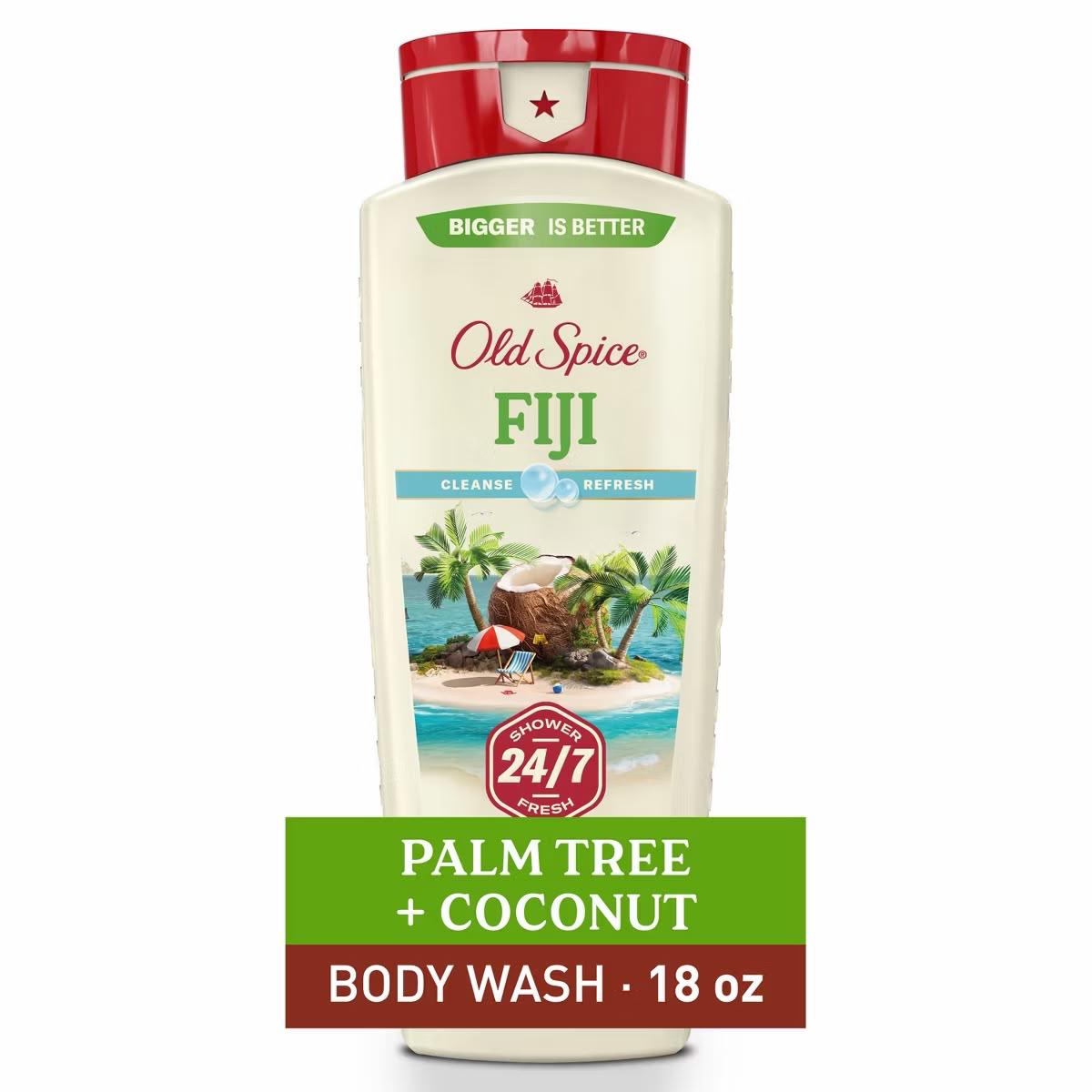 Old Spice Fiji Body Wash with Palm Tree and Coconut, 18 fl oz